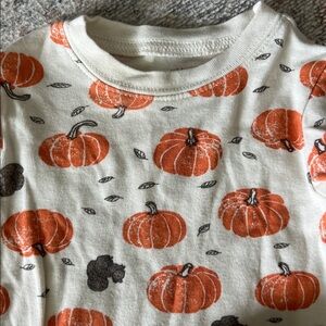 Cozy Pumpkin Print Pajama Set Fall Squirrel Cosy Animal Leaves